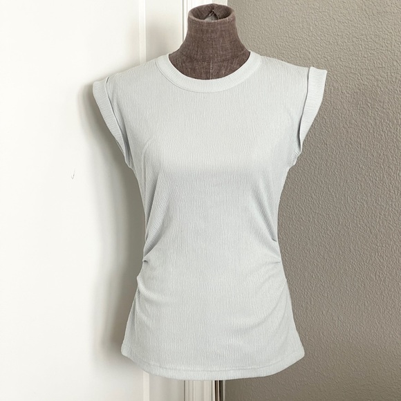 Club Monaco Textured Ruched Top M - Picture 5 of 12